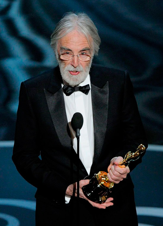 El director Michael Haneke recibe su Oscar 2013 por “Amour”, Mejor Película Extranjera
